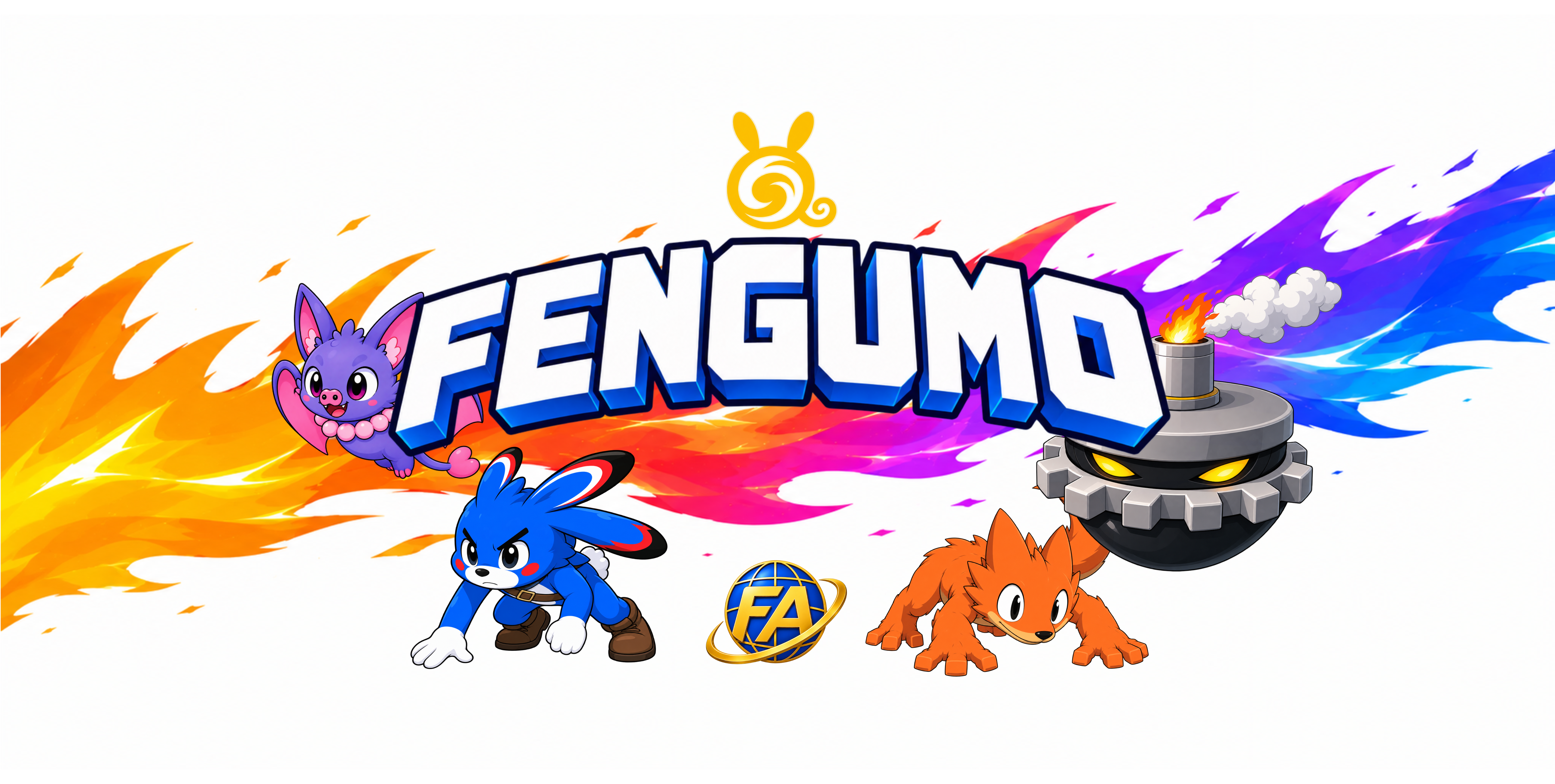 Fengumo characters and logo